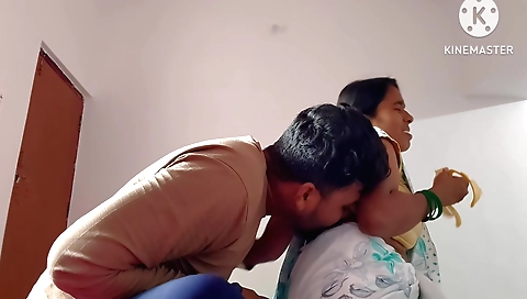 Indian brunette in her hairy bikini gets sex toy on