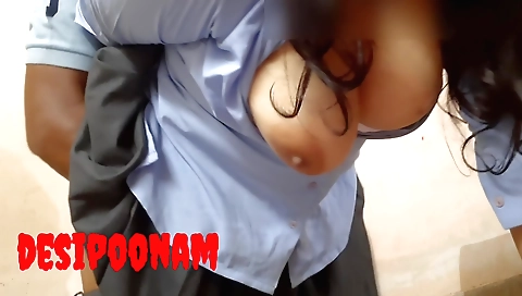 Indian hottie in sexy t-shirts is getting a huge dick in her pussy