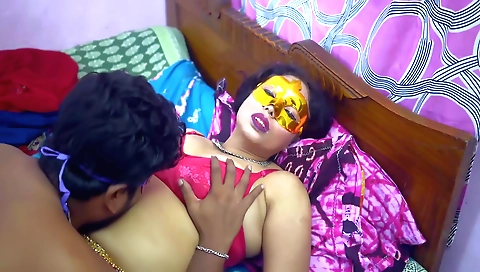 Sonya bhabhi fucks and sucks her cousin on the couch