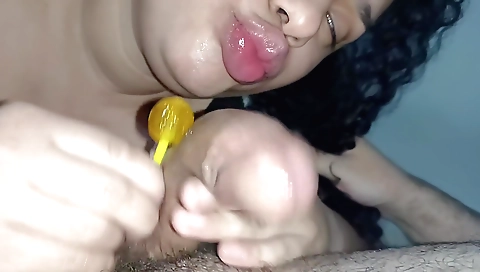 Indian deep throat sex with a horny guy with a big black hole