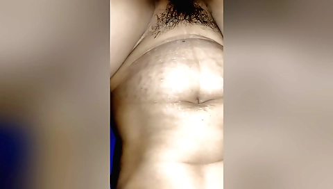 Amateur hairy chick in a sexy hotel bed gets her cunt 2nd time