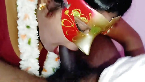 Indian stepmom sucks and fucks stepson in her pussy