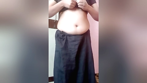Busty stepmom seducing her stepson with her nude body
