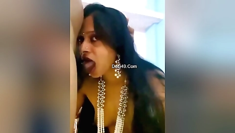 Hairy amateur indian brunette is getting fucked in her pussy