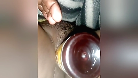 Sexy bhabhi botal seduces her boyfriend with her hairy pussy