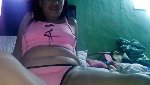 Indian brunette naked after her stepfather watches her