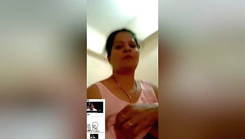 Bhabhi shows her huge boobs in her bedroom on web camera