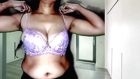 Indian girl with big tits masturbating in front of camera