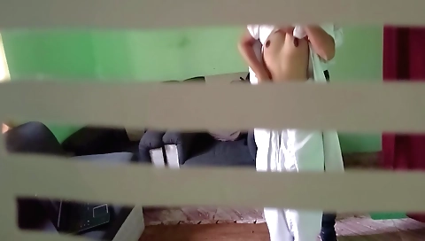 Indian wife steps on husband's cock and makes it with her