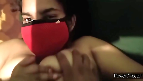 Indian teen in a skimpy top shows off her big boobs