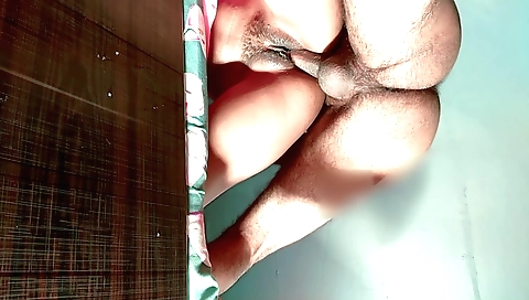Indian chick in her black bikini naked after deep throat