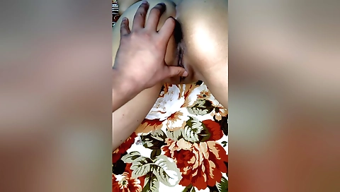 Hot girl in stockings and underwear fucks with a guy