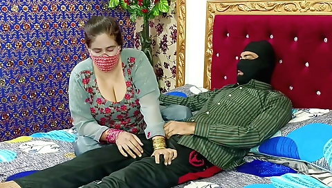 Indian babe with big black breasts fucked on the couch