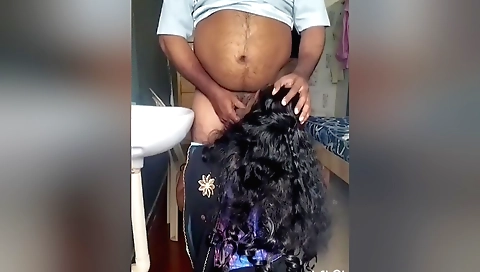 Deepthroat video of my wife licking her husband's dick