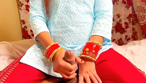 Indian step sister-in-law has a sexy hot blowjob in hd