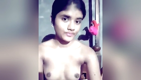Indian hottie naked on web cam with sexy clothes on