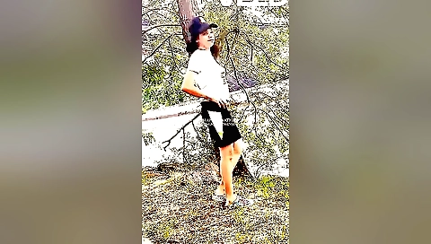 Indian beauty enjoying the outdoor space in solo video