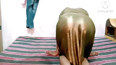 Indian amateur naked in white clothes fucks stepdad