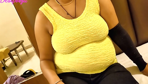 Indian brunette gets fucked in her hairy pussy pov