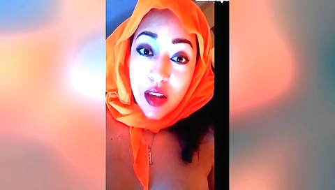 Indian girl is playing with plastic toy in her vagina