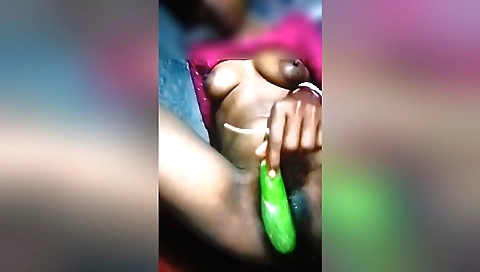Indian amateur girl uses her hands and toys her hairy pussy