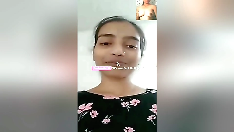 Indian amateur girl shows her body naked on webcam
