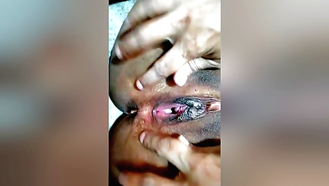 Hot video of a brunette indian making homemade sex