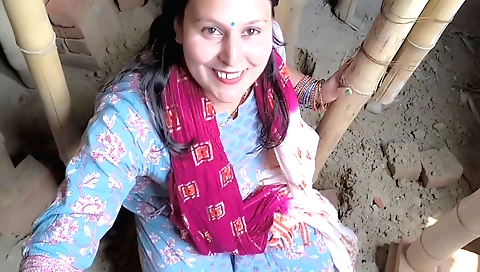 Indian brunette fucked in various ways by a labor contractor