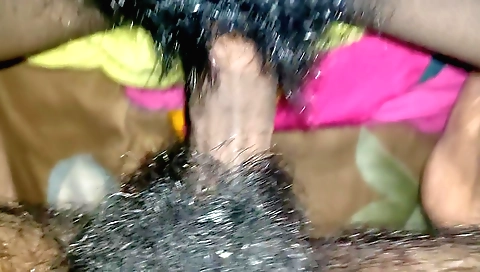 Indian girl playing with a stick and getting fucked