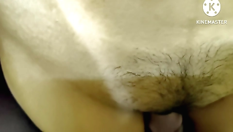 Indian woman gets wet after her hairy pussy is penetrated