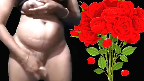 Indian bhabhi sucks a big black dildo and bangs it on her pussy
