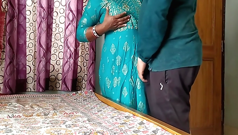 Amateur brunette in sexy dress fucked by her husband