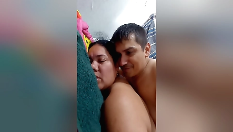 Indian brunette gets penetrated on bed in hot and loud video