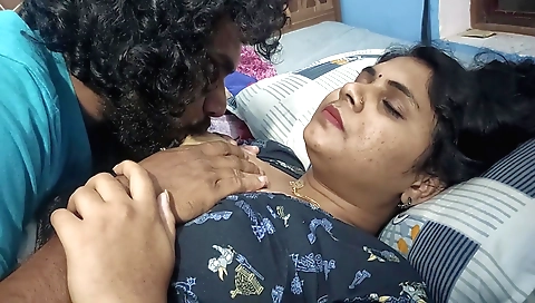 Indian couple naked in a bedroom in a horny sex movie