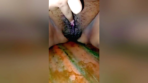 Hairy Indian girl going to have pussy filled with cum