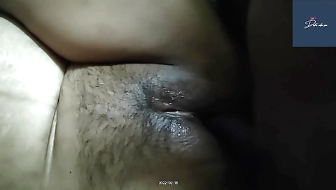 My sexy wife has hairy pussy in a webcam porn video