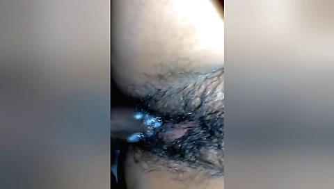 Hairy brunette rides a hard cock in a big ass film