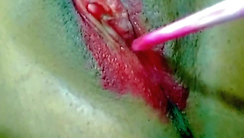 Indian solo video with a sexy blonde with a red lip gloss