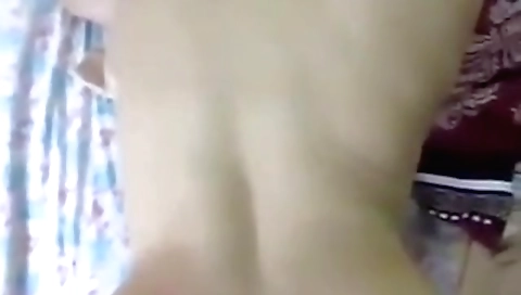 Girl's cunt is getting fucked by her lover in the backyard