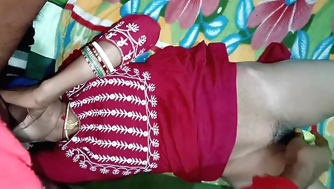 Hairy stepsister-in-law training with dildo and toy
