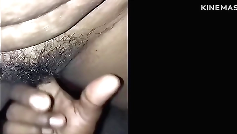 Indian babe with a nice hairy pussy getting a good time