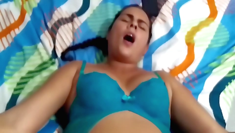 Brunette girl played around on her phone after some hardcore